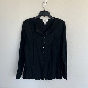 M. Collection Linen Blend Blouse Size Medium